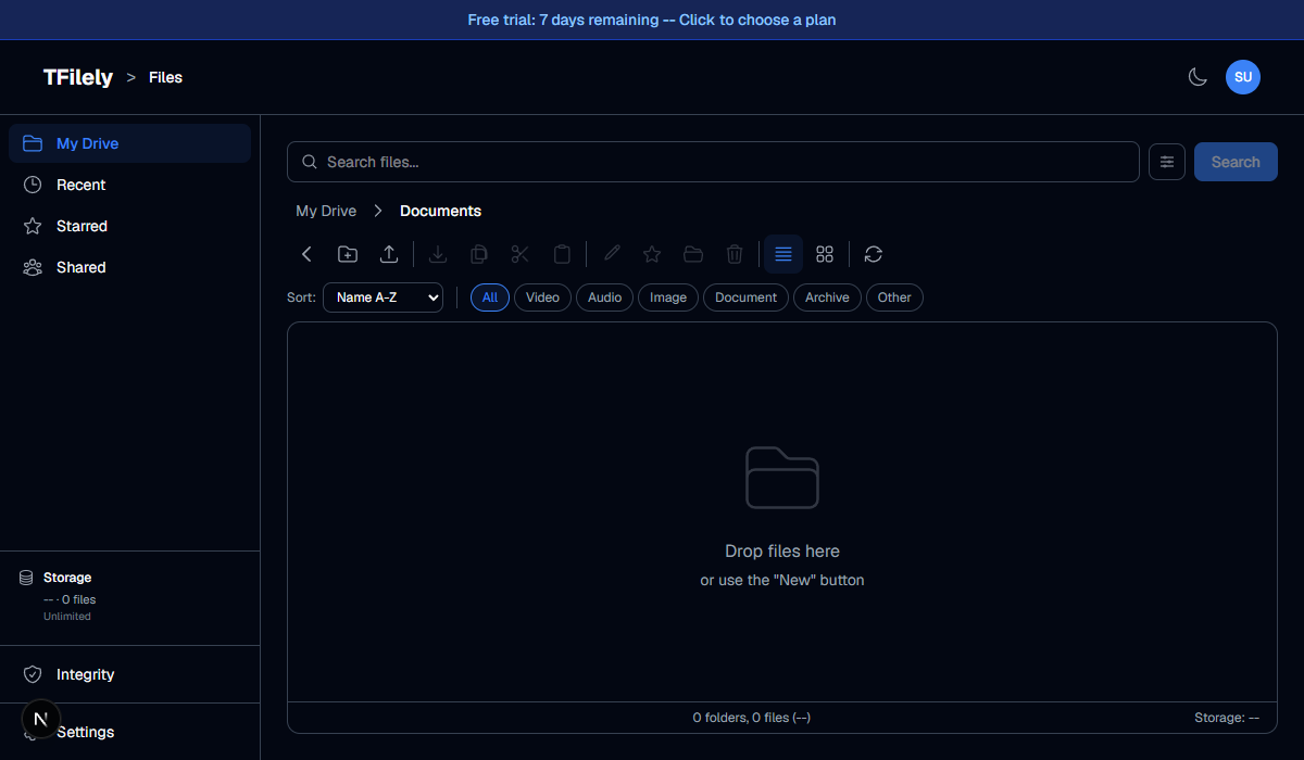 Breadcrumbs showing nested folder path