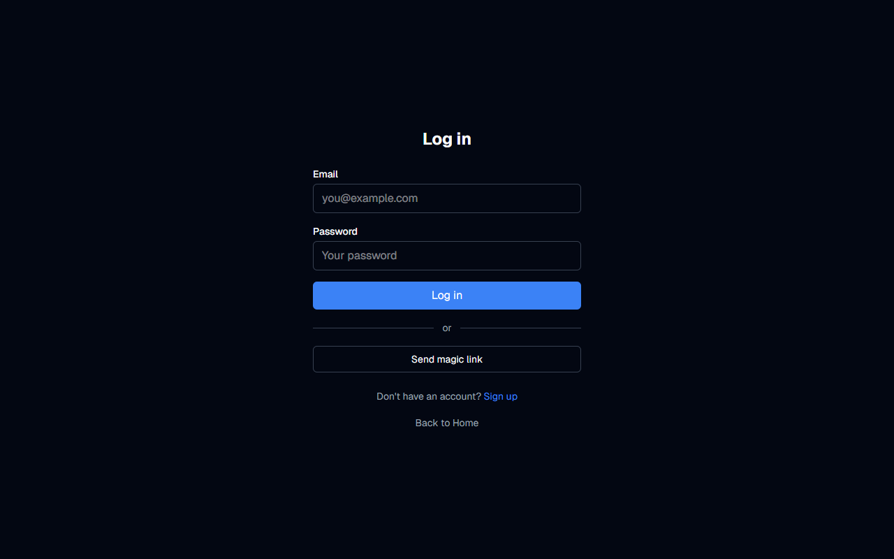 TFilely login form