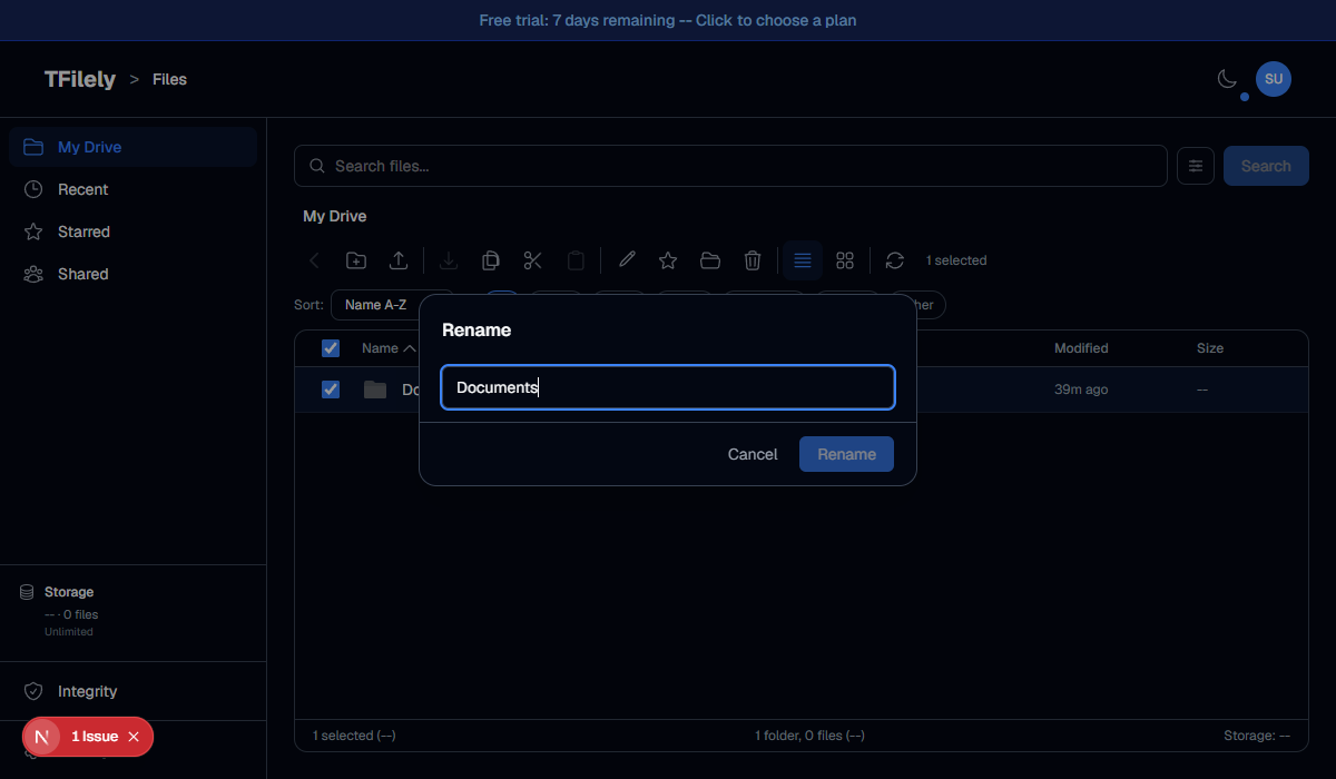 Rename file dialog